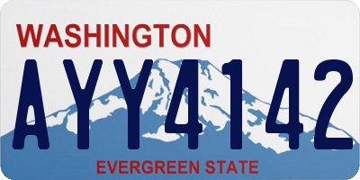 WA license plate AYY4142