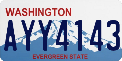 WA license plate AYY4143