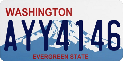 WA license plate AYY4146