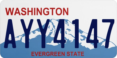 WA license plate AYY4147