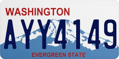 WA license plate AYY4149