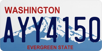 WA license plate AYY4150