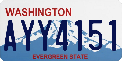 WA license plate AYY4151