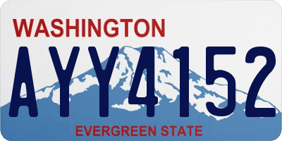 WA license plate AYY4152