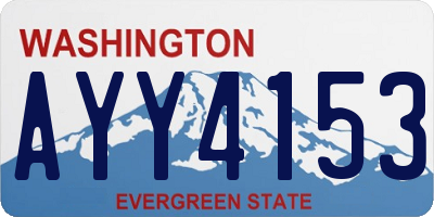 WA license plate AYY4153