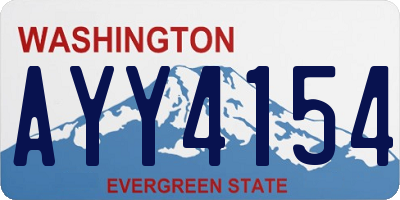 WA license plate AYY4154