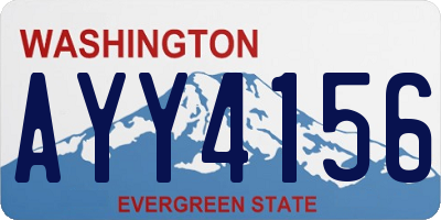 WA license plate AYY4156