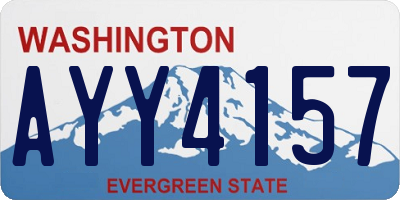 WA license plate AYY4157