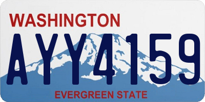 WA license plate AYY4159