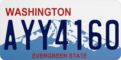 WA license plate AYY4160