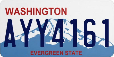 WA license plate AYY4161