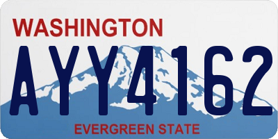 WA license plate AYY4162