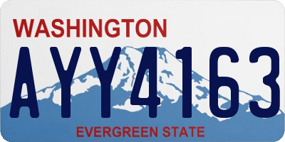 WA license plate AYY4163