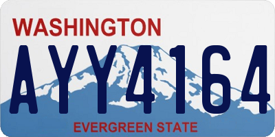 WA license plate AYY4164