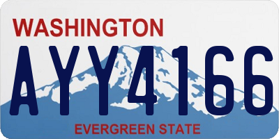 WA license plate AYY4166