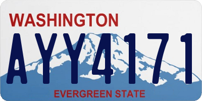 WA license plate AYY4171