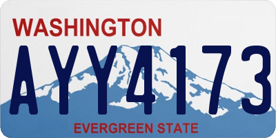 WA license plate AYY4173