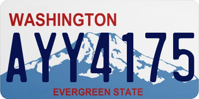 WA license plate AYY4175