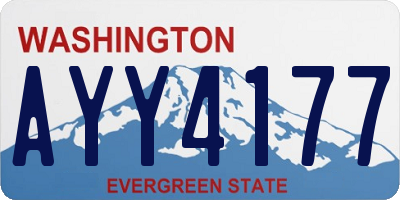 WA license plate AYY4177