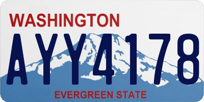 WA license plate AYY4178