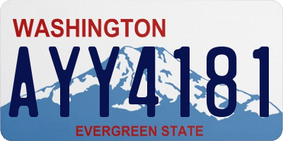 WA license plate AYY4181