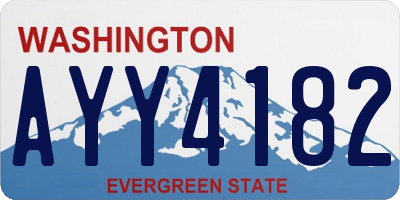 WA license plate AYY4182