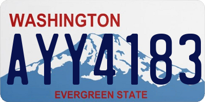 WA license plate AYY4183