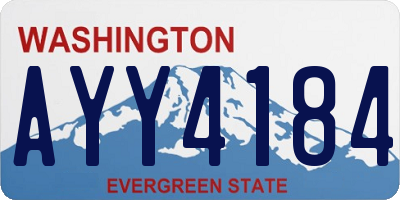 WA license plate AYY4184