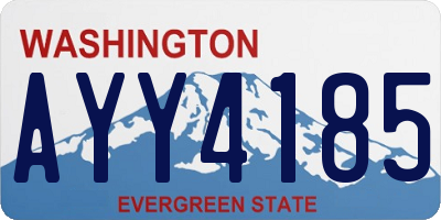 WA license plate AYY4185