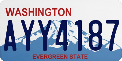 WA license plate AYY4187