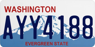 WA license plate AYY4188