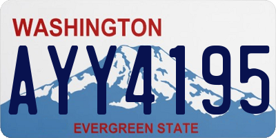 WA license plate AYY4195