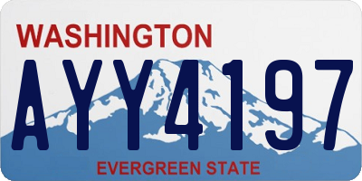 WA license plate AYY4197