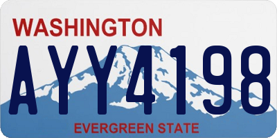 WA license plate AYY4198