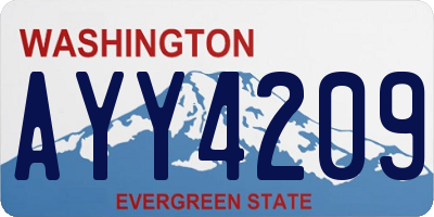 WA license plate AYY4209