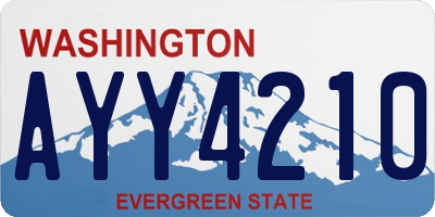 WA license plate AYY4210