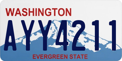 WA license plate AYY4211