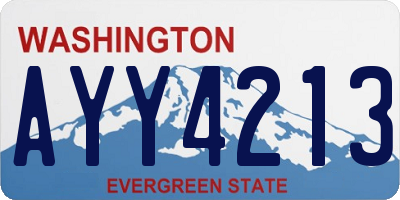 WA license plate AYY4213