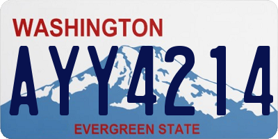 WA license plate AYY4214