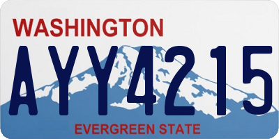 WA license plate AYY4215