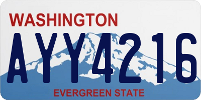 WA license plate AYY4216