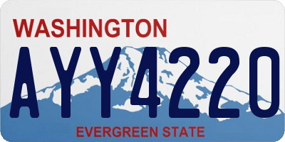 WA license plate AYY4220