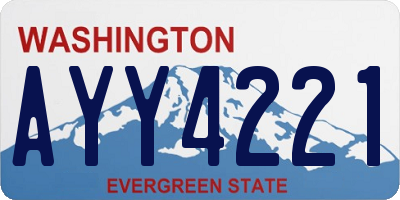 WA license plate AYY4221