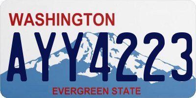 WA license plate AYY4223