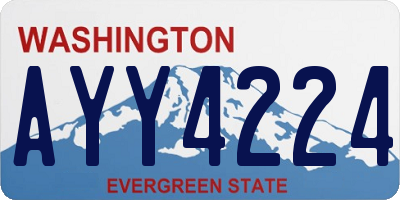 WA license plate AYY4224