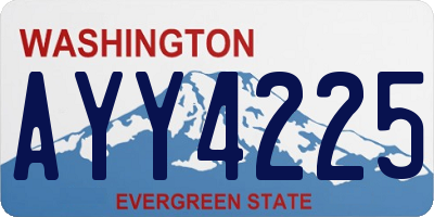 WA license plate AYY4225