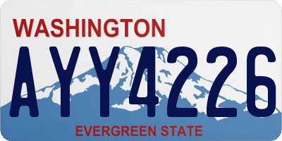 WA license plate AYY4226