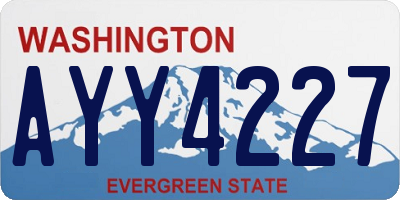 WA license plate AYY4227