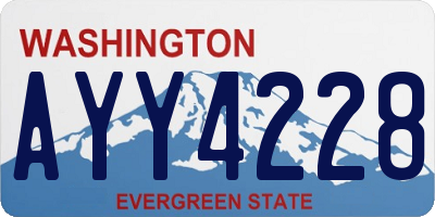 WA license plate AYY4228