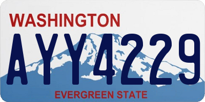 WA license plate AYY4229